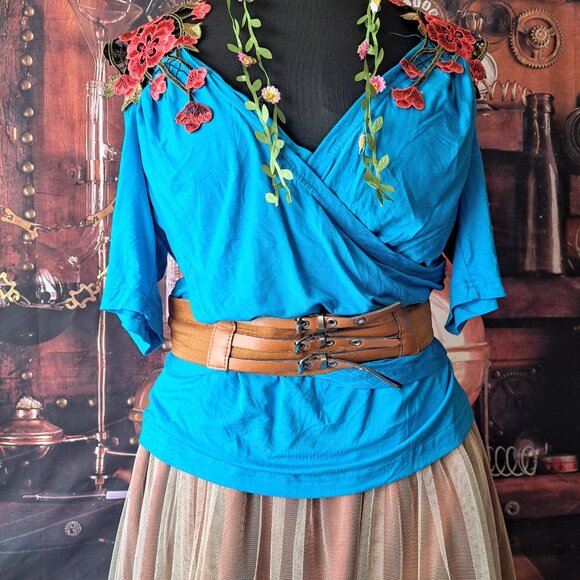 SHIELAY top, LIVA GIRL skirt, belt and headband complete outfit M - Picture 5 of 15